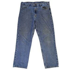Full Blue Mens Denim Jeans 38x30 Medium Wash Straight Leg 100% Cotton Workwear